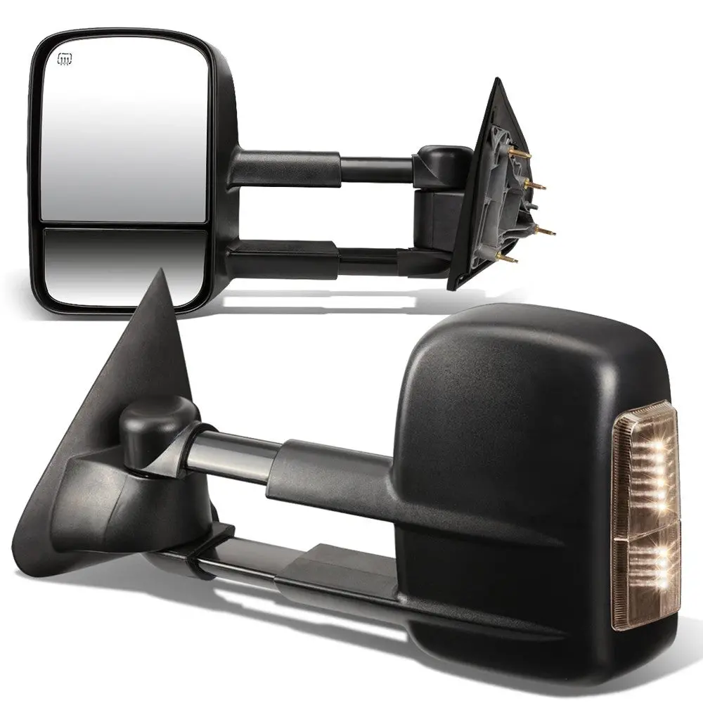 Left/Right Towing Side Mirror Powered+ W/Heated Turn Signal For 15-18 Sierra1500 1