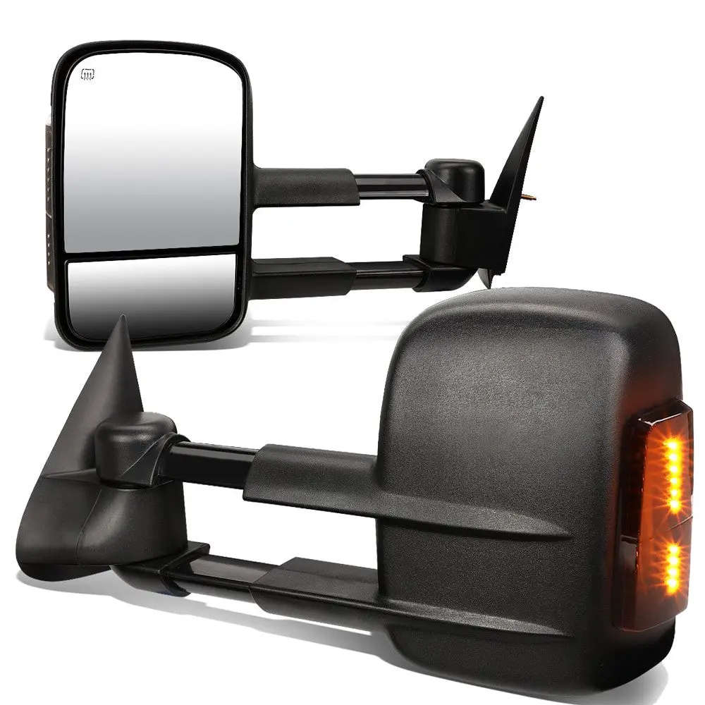 Left/Right Towing Side Mirror Powered W/Heated Turn Signal For 01-02 Sierra 3500 1