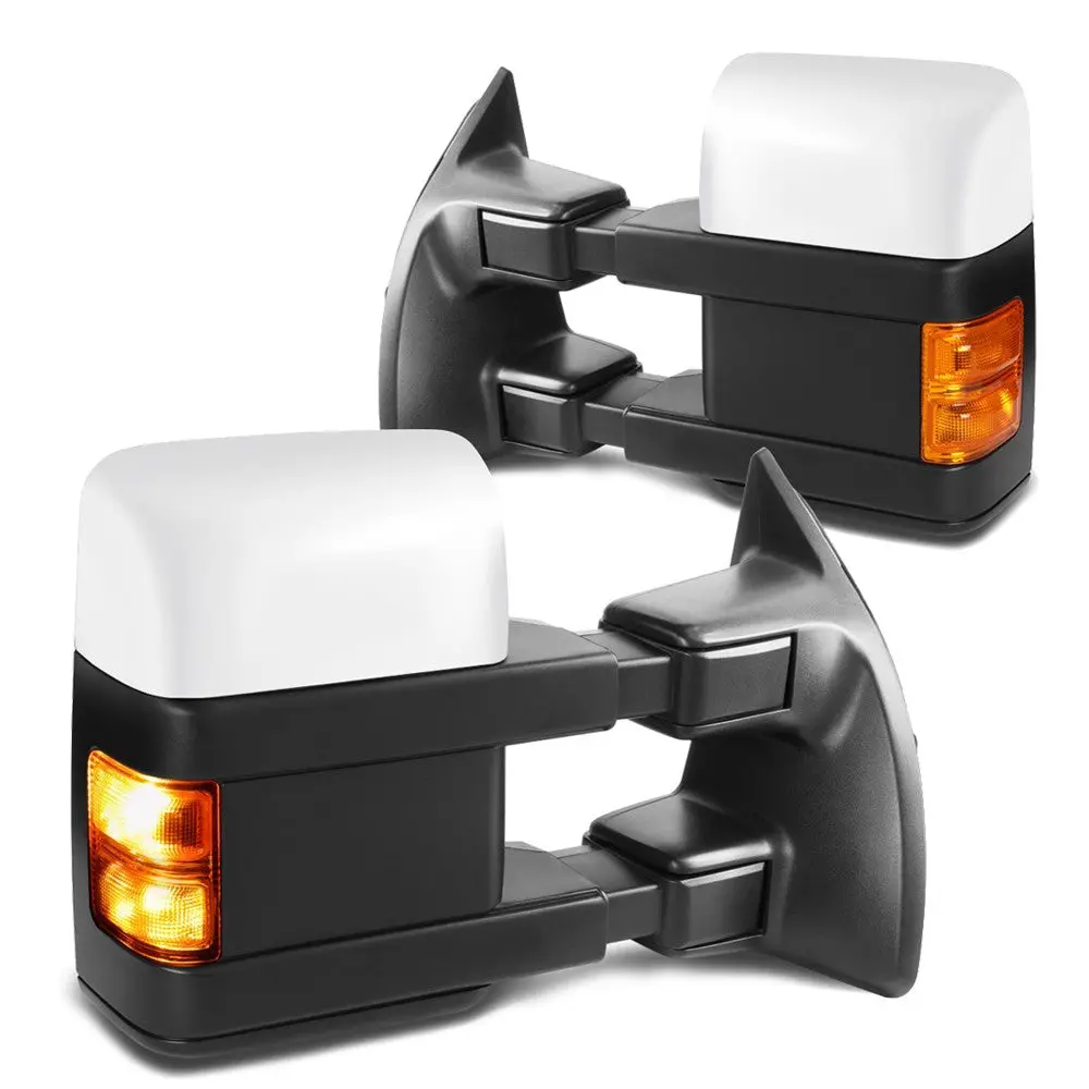 Left/Right Towing Side Mirror Powered Heated Led Turn Signal For 99-07 F-250 Sd 1