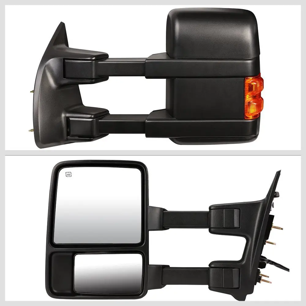 Left/Right Towing Side Mirror Powered+ W/Heated Turn Signal For 08-16 F-550 Sd 2
