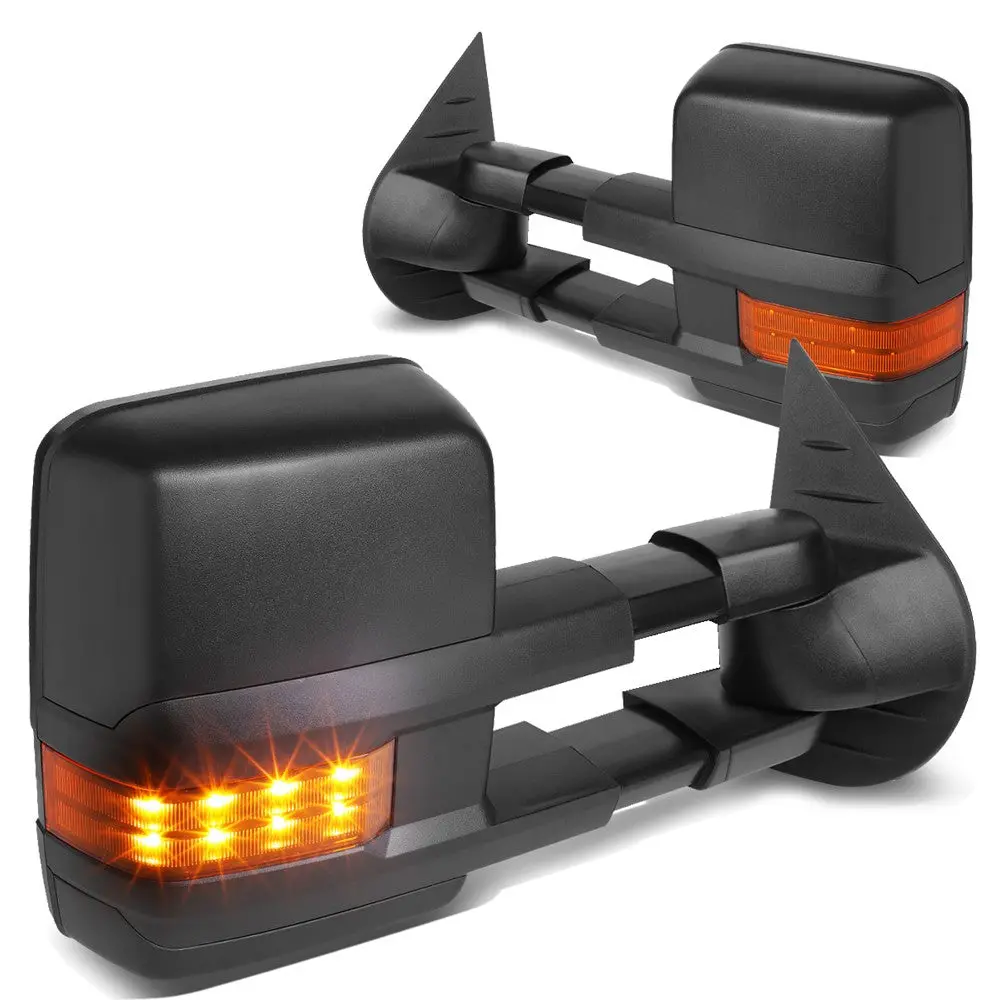 Left/Right Black Towing Side Mirror Manual+ Turn Signal For 07-13 Avalanche 1