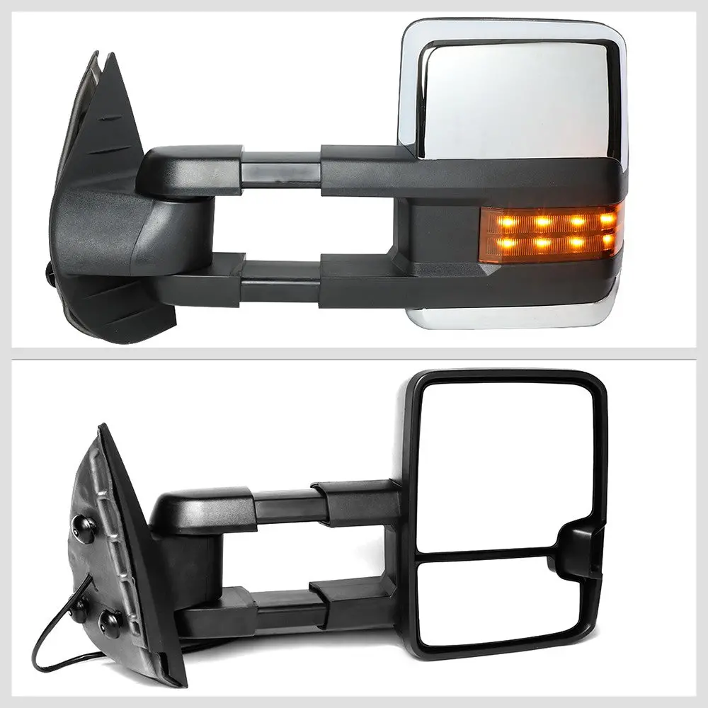 Left/Right Towing Side Mirror Powered+ W/Heated Led Turn Signal For 07-14 Tahoe 2