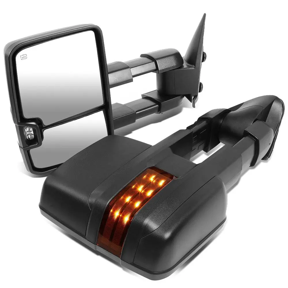 Left/Right Towing Side Mirror Powered+ W/Heated Led Turn Signal For 00-02 Yukon 1
