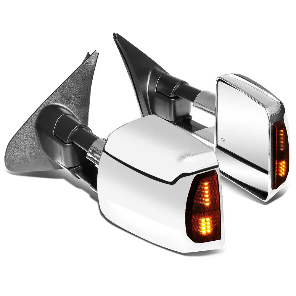 Left&Right Towing Side Mirror Powered W/Heated Turn Signal For 07-16 Tundra 1