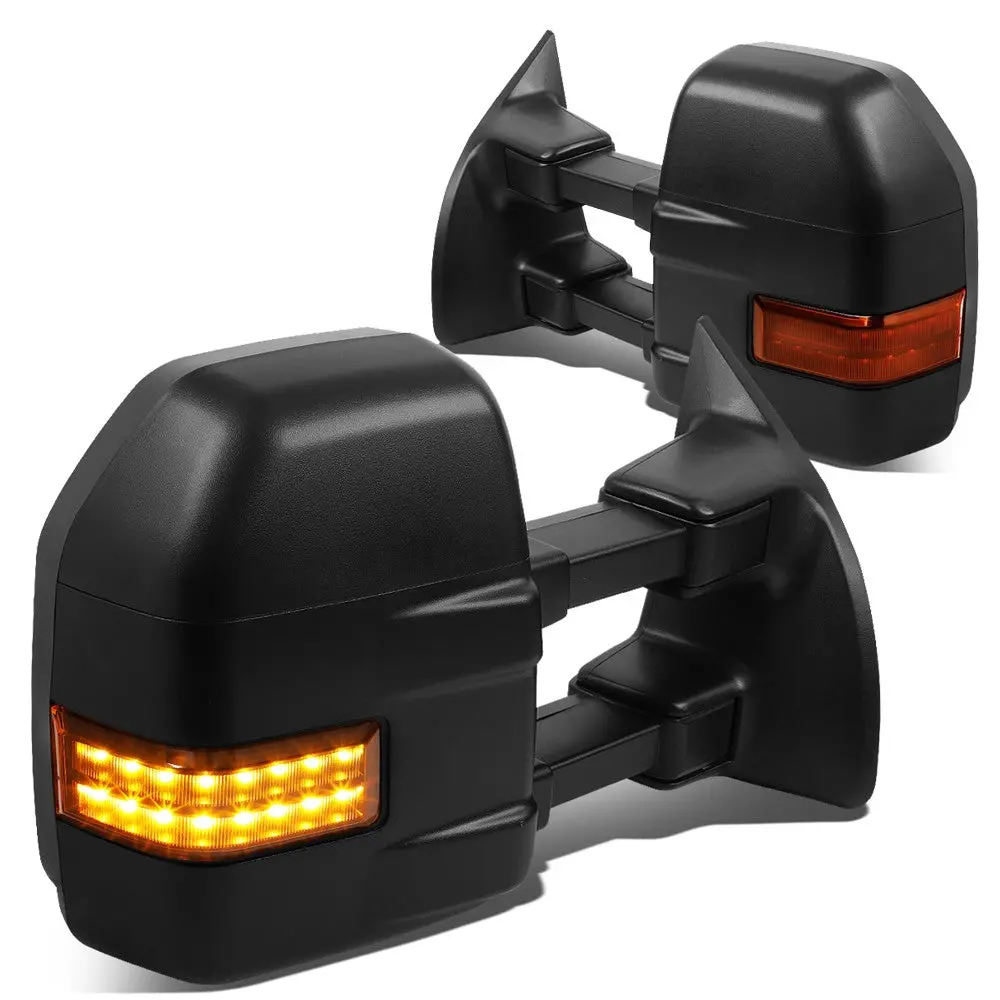 Left/Right Towing Side Mirror Powered W/Heated Led Turn Signal For 99-07 F450 Sd 1