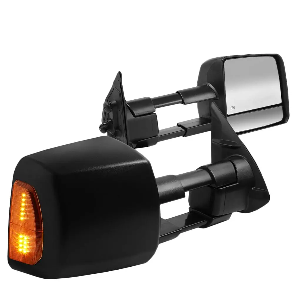 Amber Led Signal Black Powered Side View Mirror Assembly For 16-19 Tacoma N300 1