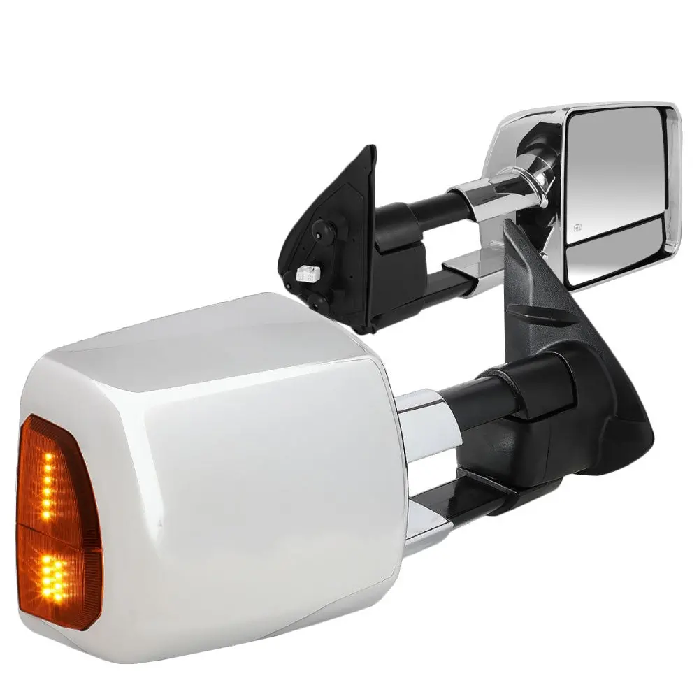 Amber Led Signal Chrome Powered Side View Mirror Assembly For 16-19 Tacoma N300 1