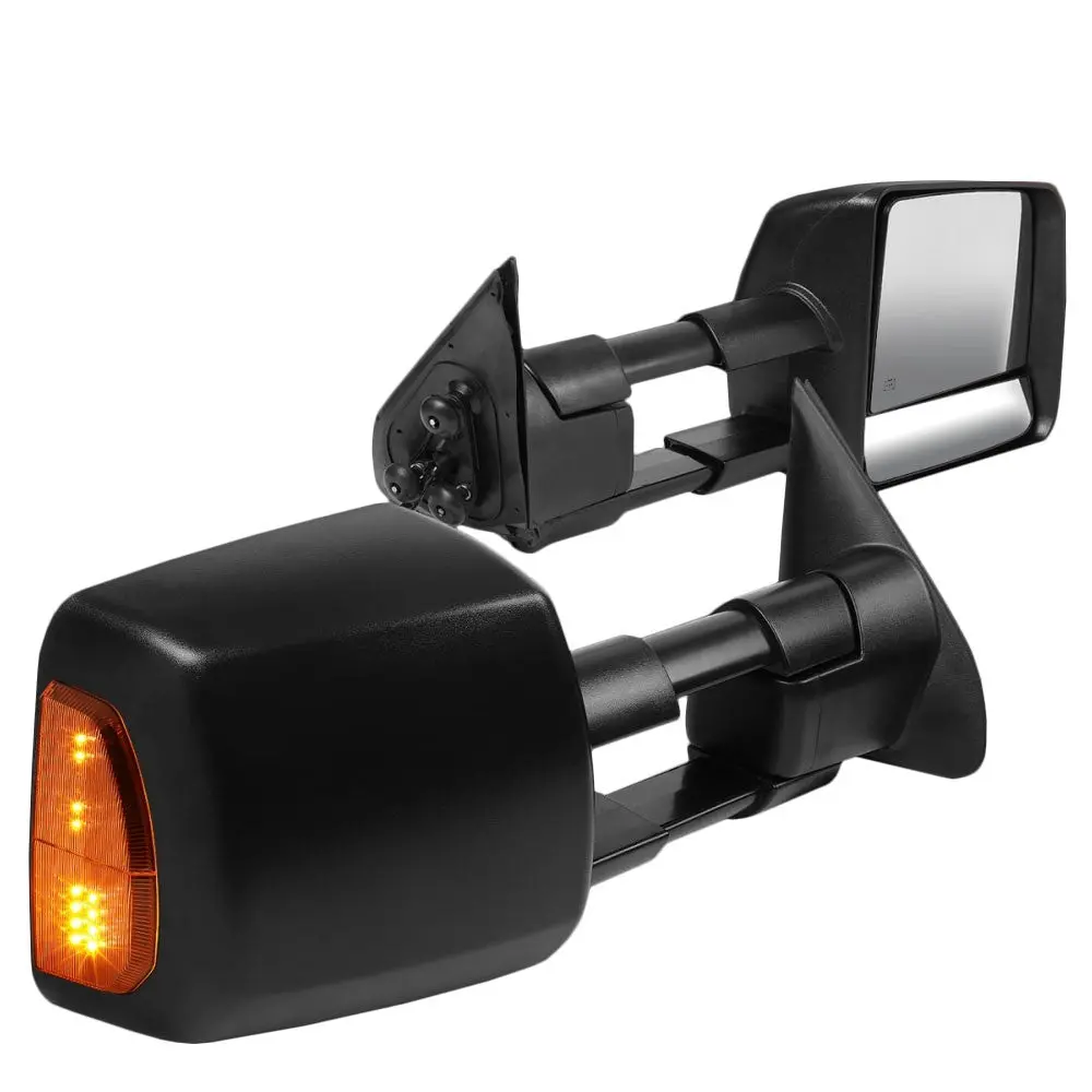 Amber Led Signal Black Powered Side View Mirror Assembly For 05-15 Tacoma Gen2 1