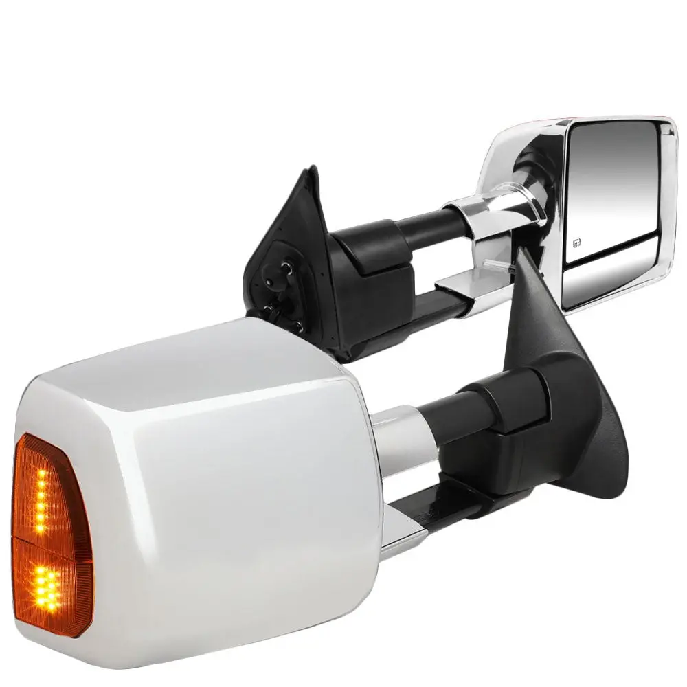 Amber Led Signal Chrome Powered Side View Mirror Assembly For 05-15 Tacoma Gen2 1