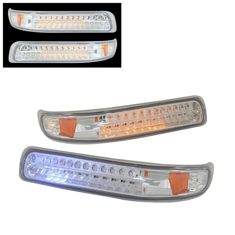 Chrome Housing Clear Lens Running Bumper Light For 00-06 Suburban 1500/2500 V8 1
