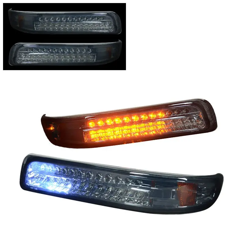 Chrome Housing Smoke Lens Running Bumper Light For 00-06 Suburban 1500/2500 V8 1