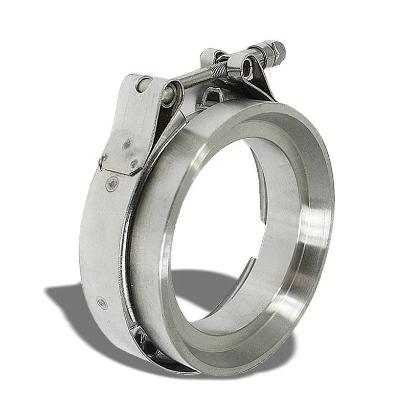 3.25" 83Mm Zinc Coated V-Band Clamp+Flange For Gt45 Turbocharger Downpipe Turbo 1