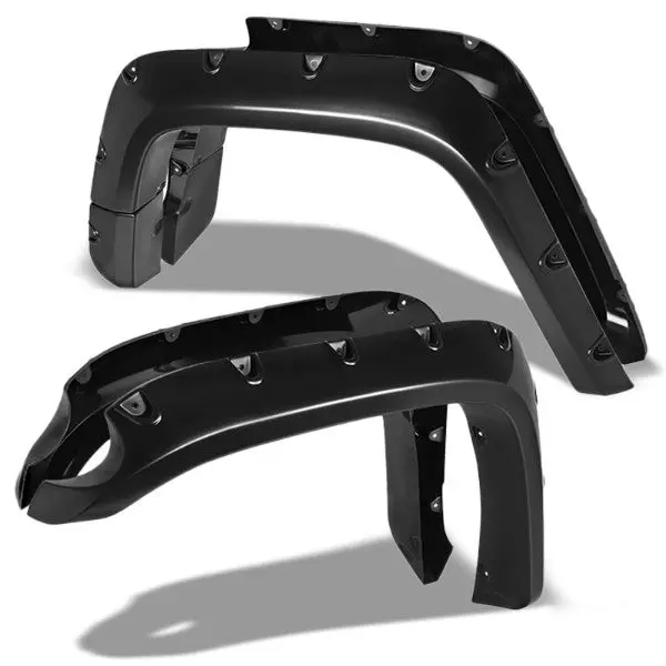 Black Smooth Pocket-Riveted Wheel Fender Flare Guard For 07-14 Toyota Fj Cruiser 1