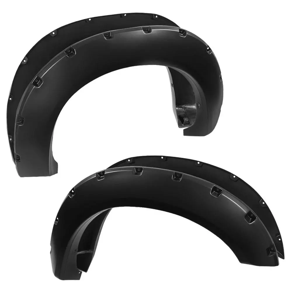 4Pcs Matte Black Pocket Riveted Wheel Fender Flares For 11-16 Ford F-250 F-350 Super Duty Styleside 1