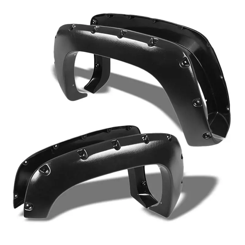Matte Blackpocket-Rivet Wheel Fender Flares For 92-99 Yukon 2Dr 96"/78" Bed 1