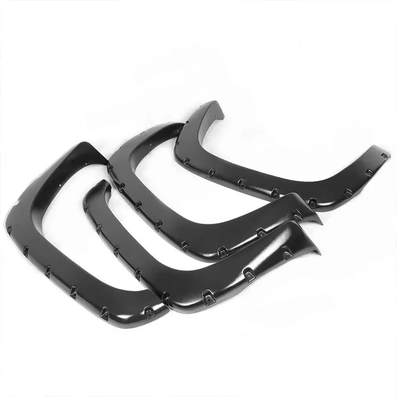 M.Black Pocket-Rivet Wheel Fender Flare For 03-06 Silverado 2500 78.7"/97.6" Bed 2