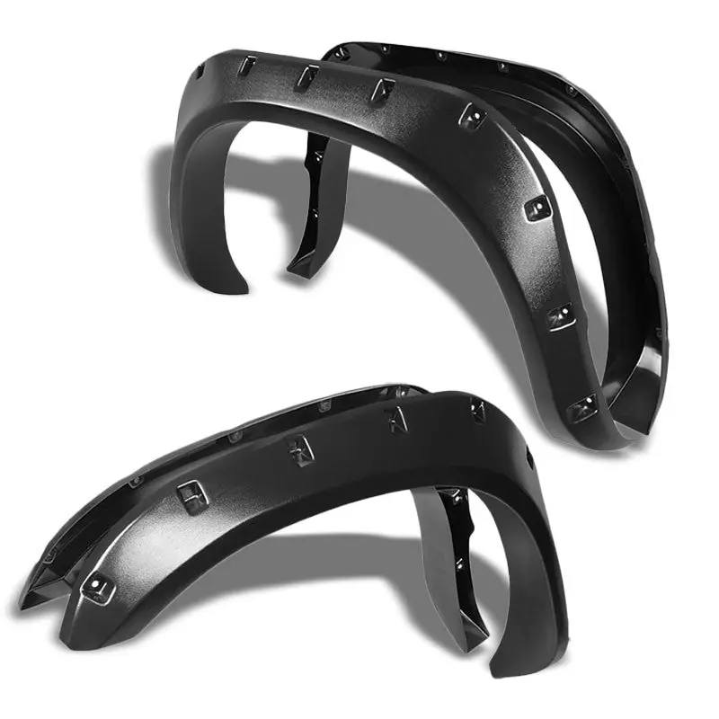 Matte Black Abs Pocket-Riveted Style Wheel Fender Flare Guard For 02-08 Ram 1500 1