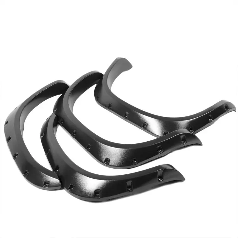 Matte Black Abs Pocket-Riveted Style Wheel Fender Flare Guard For 02-08 Ram 1500 2