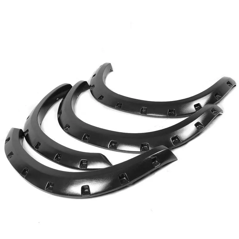 Matte Black Abs Pocket-Riveted Style Wheel Fender Flare Guard For 09-17 Ram 1500 2