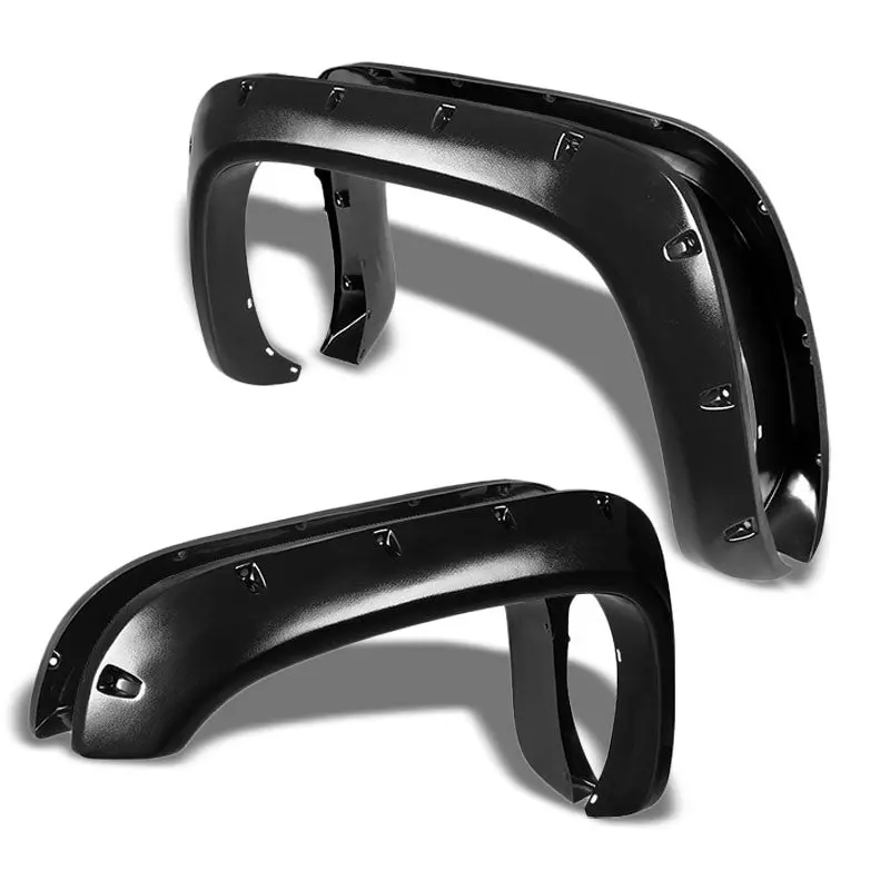 Matte Black Abs Pocket-Riveted Style Wheel Fender Flares For 94-02 Ram 2500 3500 1