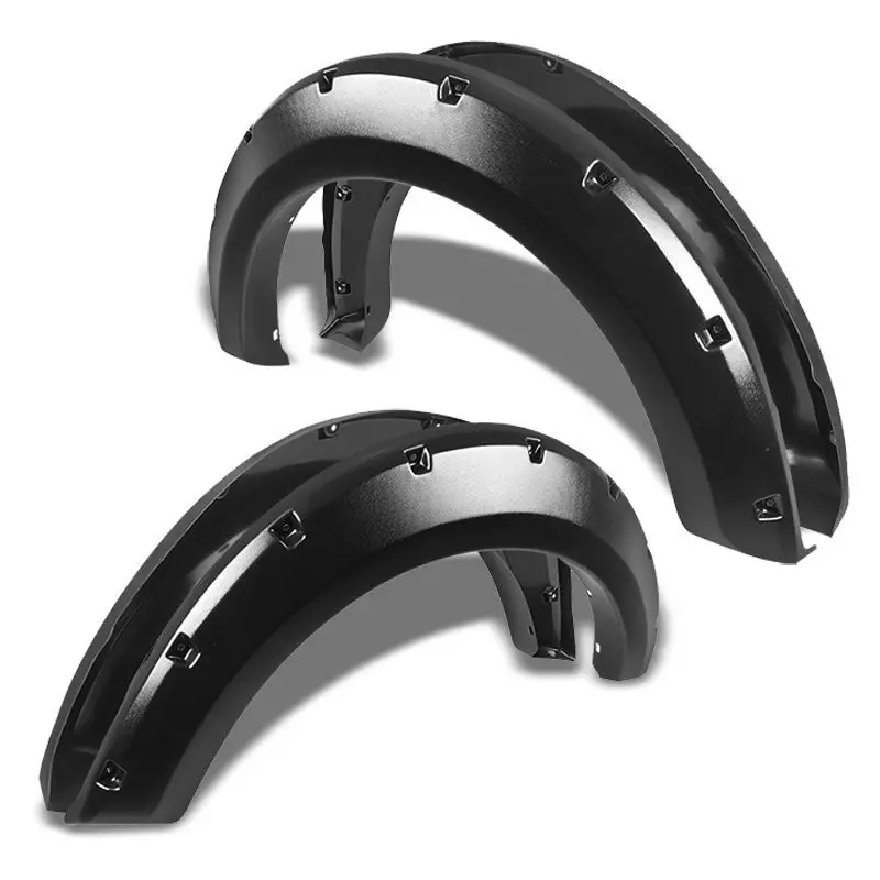 Matte Black Abs Pocket-Riveted 3" Coverage Wheel Fender Flares For 04-08 F-150 1