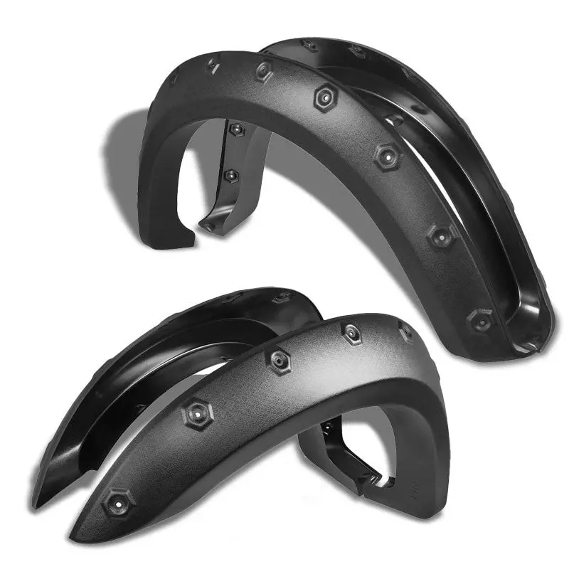 Matte Black Pocket Rivet T2 Wheel Fender Flares For 99-03 F-150 Styleside Bed 1
