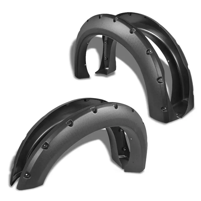 Matte Black Abs Pocket-Riveted T2 Wheel Fender Flares For 99-10 F-250/F-350 Sd 1