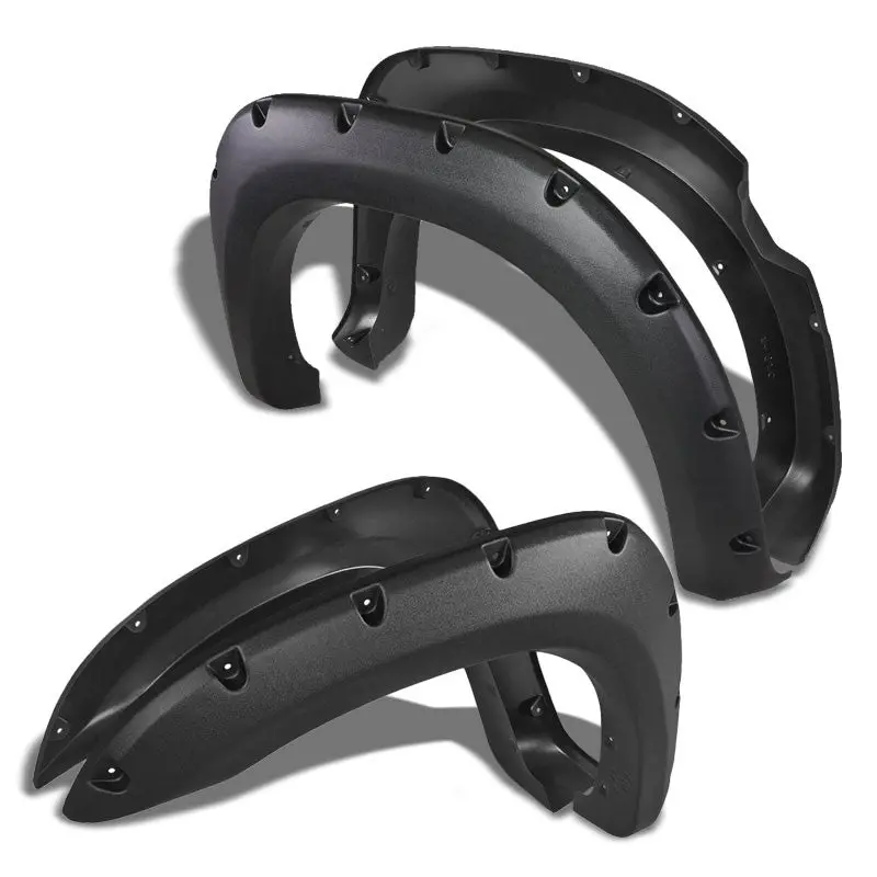 Matte Black Abs Pocket-Riveted T1 Wheel Fender Flares Guard For 04-14 Titan 1