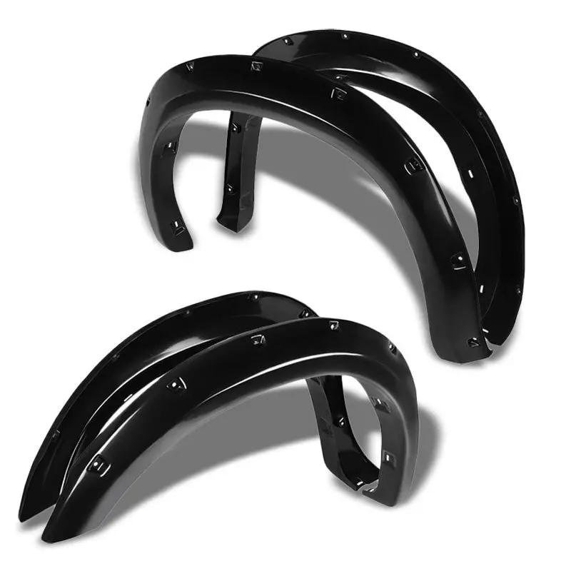 Black Abs Pocket-Riveted Style Wheel Fender Flares Guard For 07-13 Tundra 1