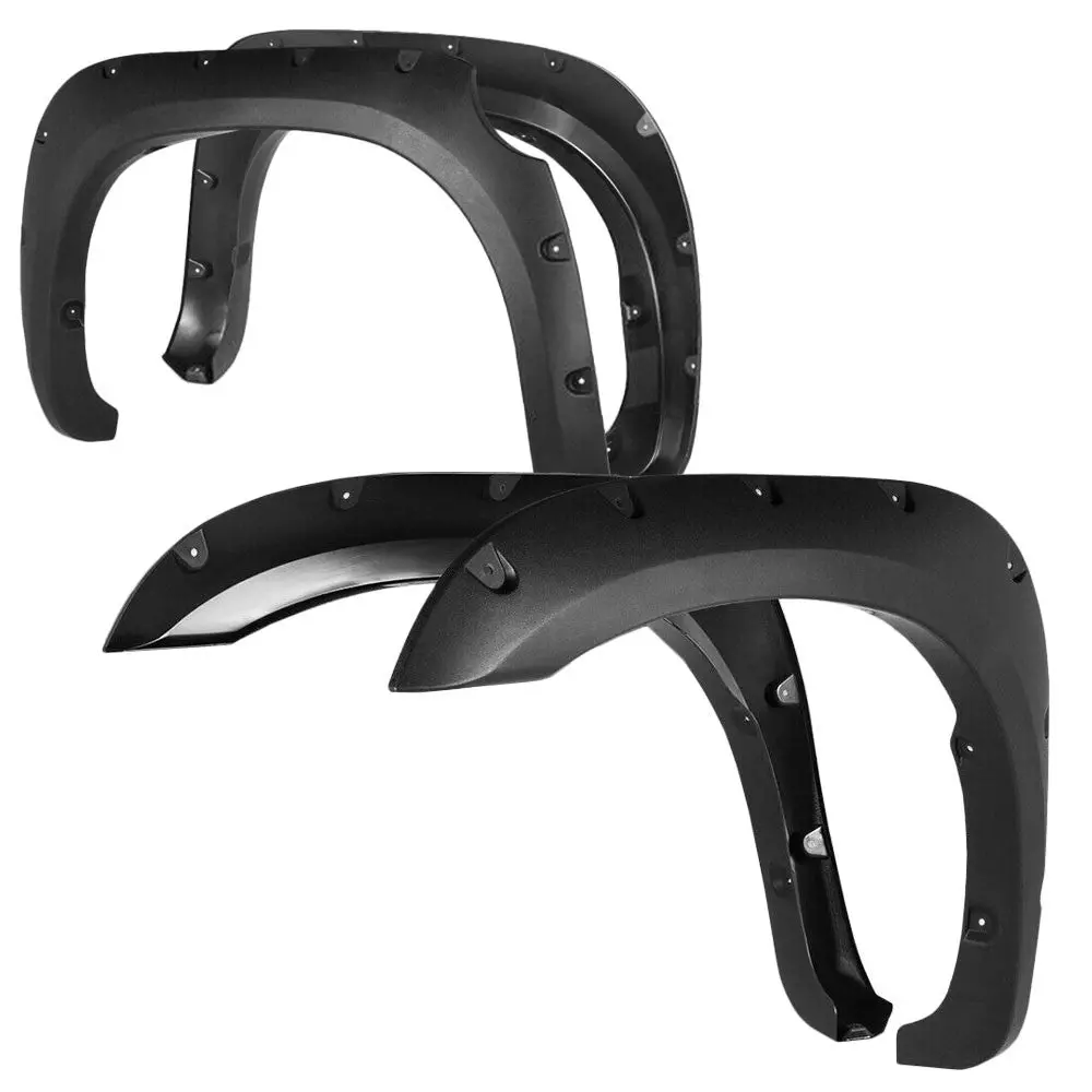 Matte Black Abs Pocket-Riveted Style Wheel Fender Flares Guard For 07-13 Tundra 1