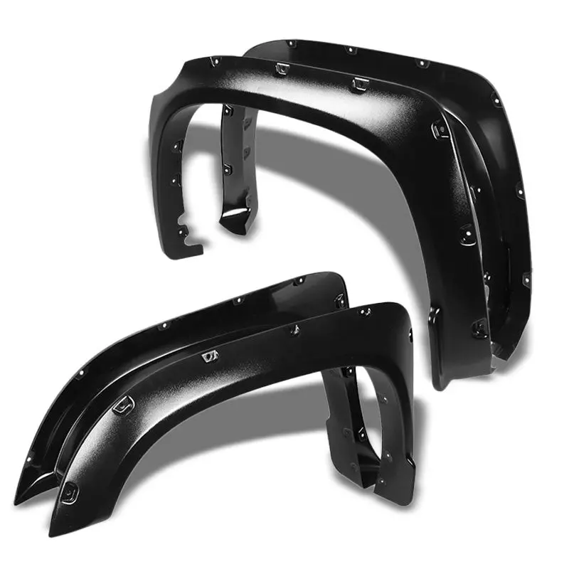 Matte Black Abs Pocket-Riveted Style Wheel Fender Flares Guard For 14-17 Tundra 1