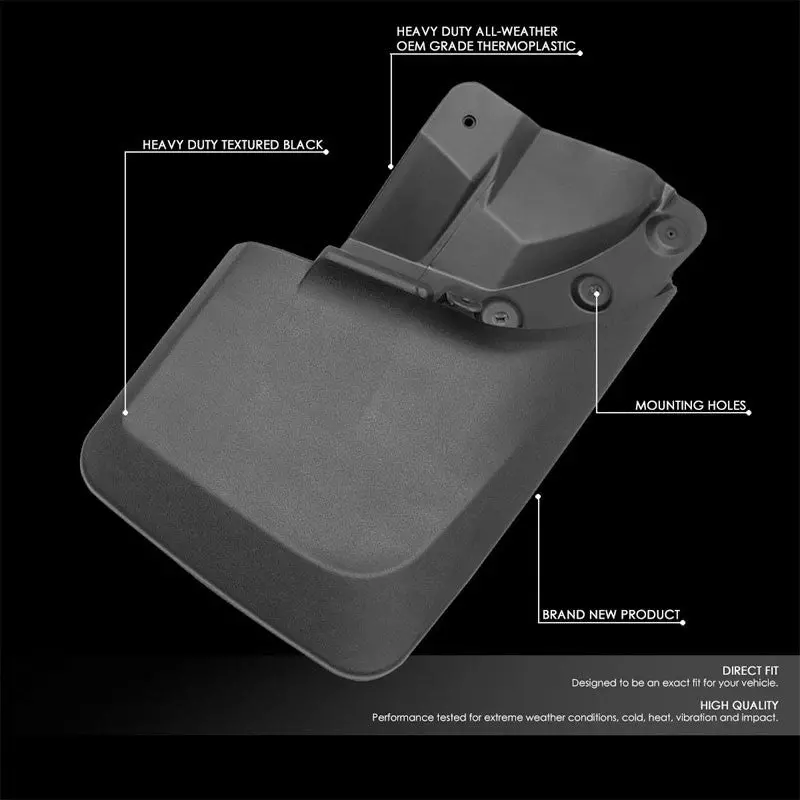 4Pc Matte Black Molded 1/8" Wheel Mud Flaps Guard Splash For 16-21 Tacoma 2