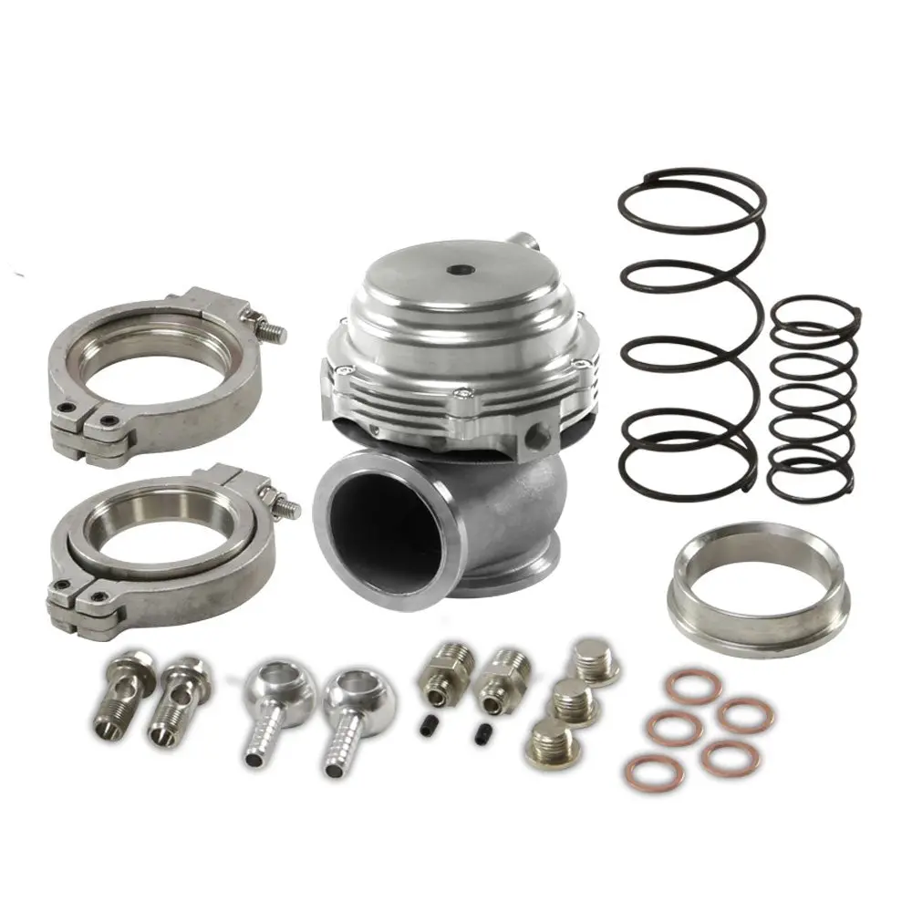 44Mm Silver Jdm Turbo Manifold Boost V-Band Wastegate+Dump Ring+13 Psi Spring 1
