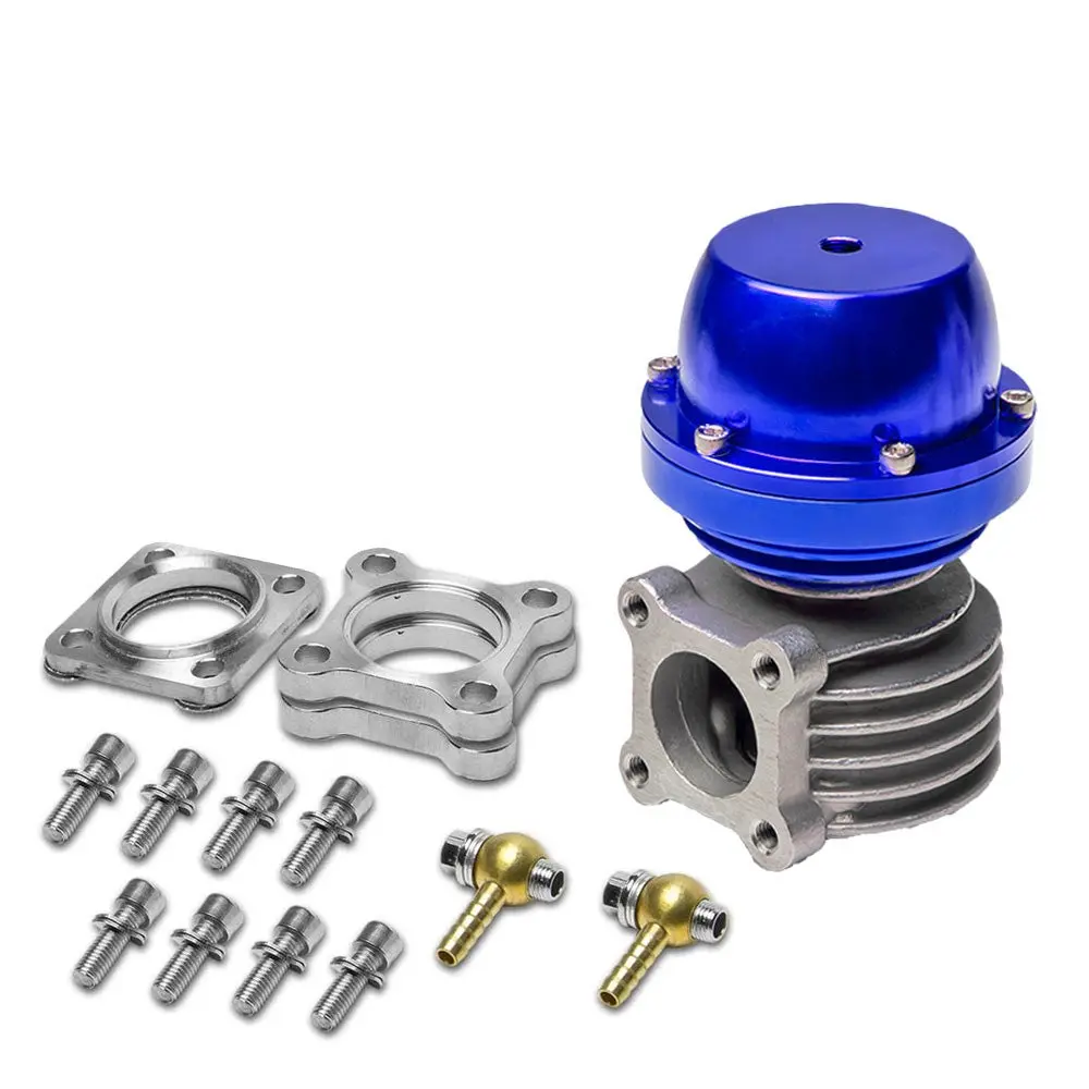 Blue 44Mm/46Mm External Turbo Manifold Cast Steel Wastegate Boost Bypass+Spring 1