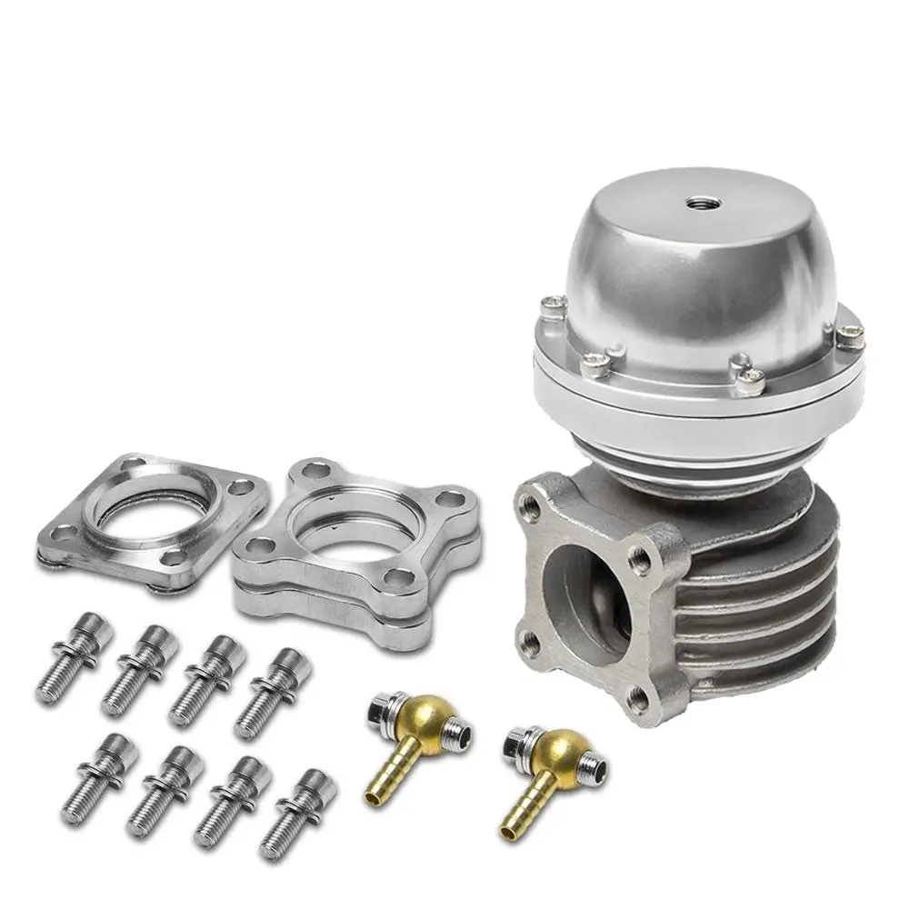 Silver 44Mm/46Mm External Turbo Manifold Steel Wastegate Boost Bypass+Spring 1