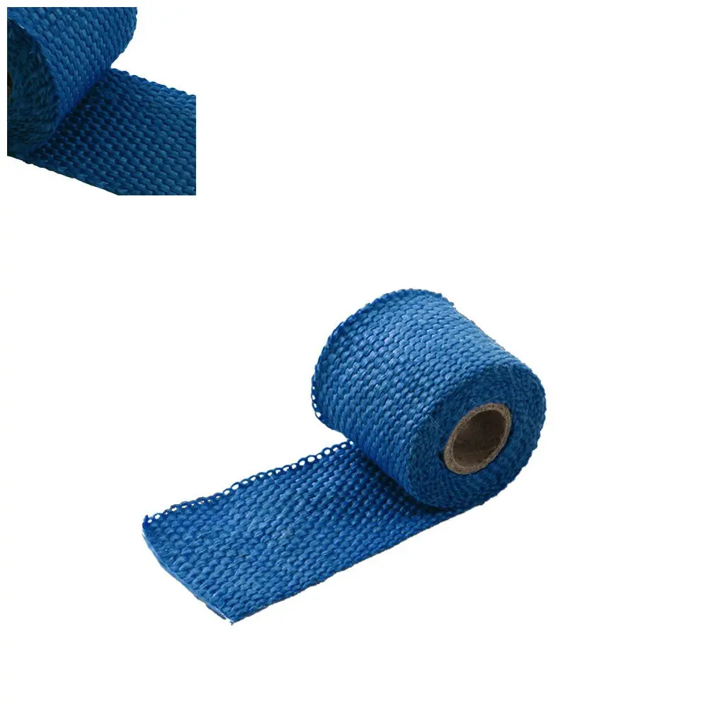 Blue 2"X 1/16X 5Ft/60" T1 Exhaust Header Turbo Manifold Downpipe Heat Wrap 1