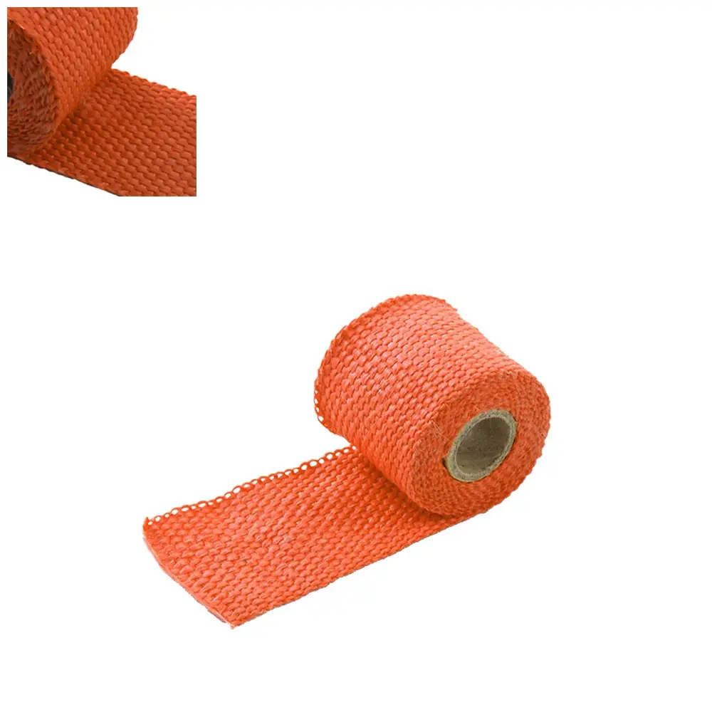 Orange 2"X 1/16X 5Ft/60" T1 Exhaust Header Turbo Manifold Downpipe Heat Wrap 1