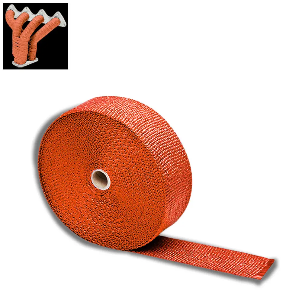 Orange 2"X 1/16X 15M/600" T1 Heat Wrap Turbo Header Manifold Tubing Tube 1