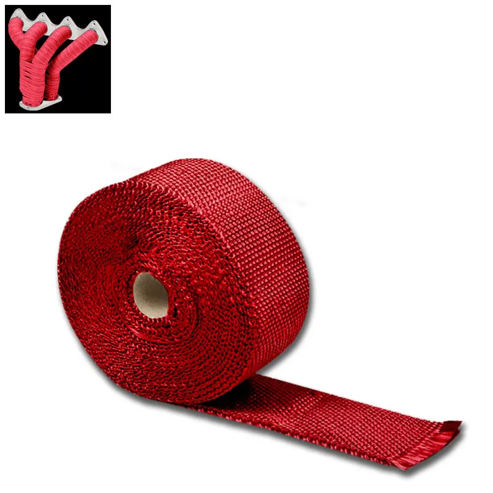 Red 2"X 1/16X 15M/600" T1 Heat Wrap Turbo Header Manifold Tubing Tube 1