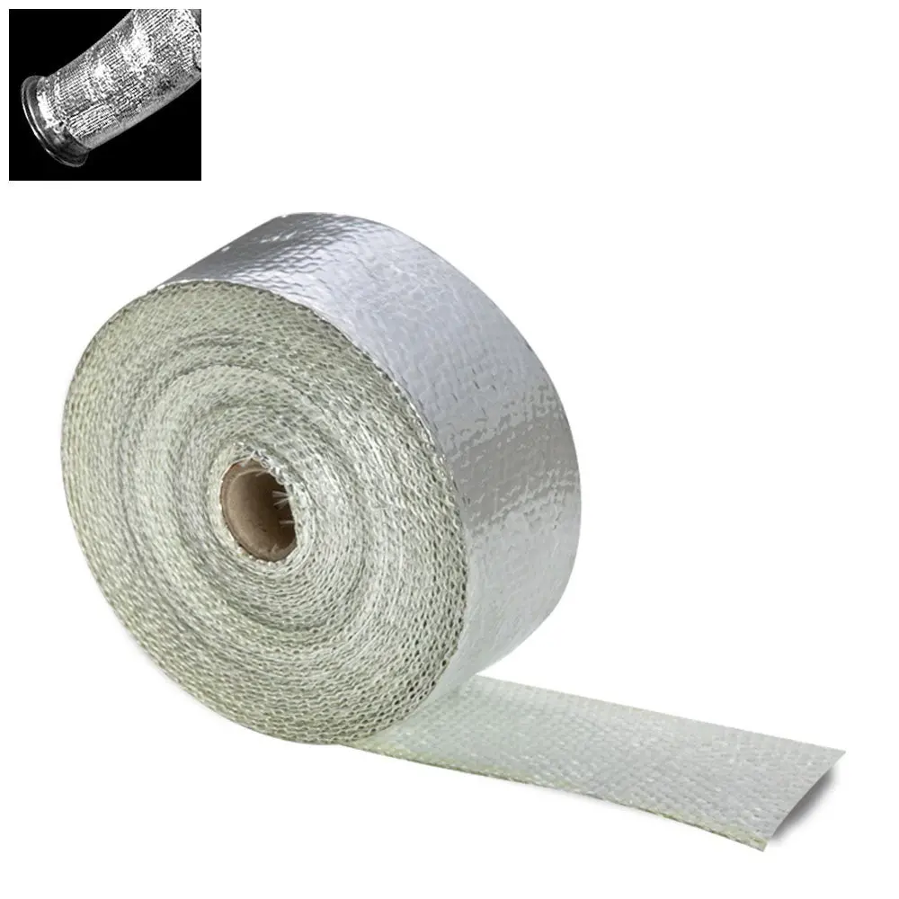 Aluminum 2"X 1/16X 10M/404" T3 Exhaust Header Turbo Manifold Downpipe Heat Wrap 1