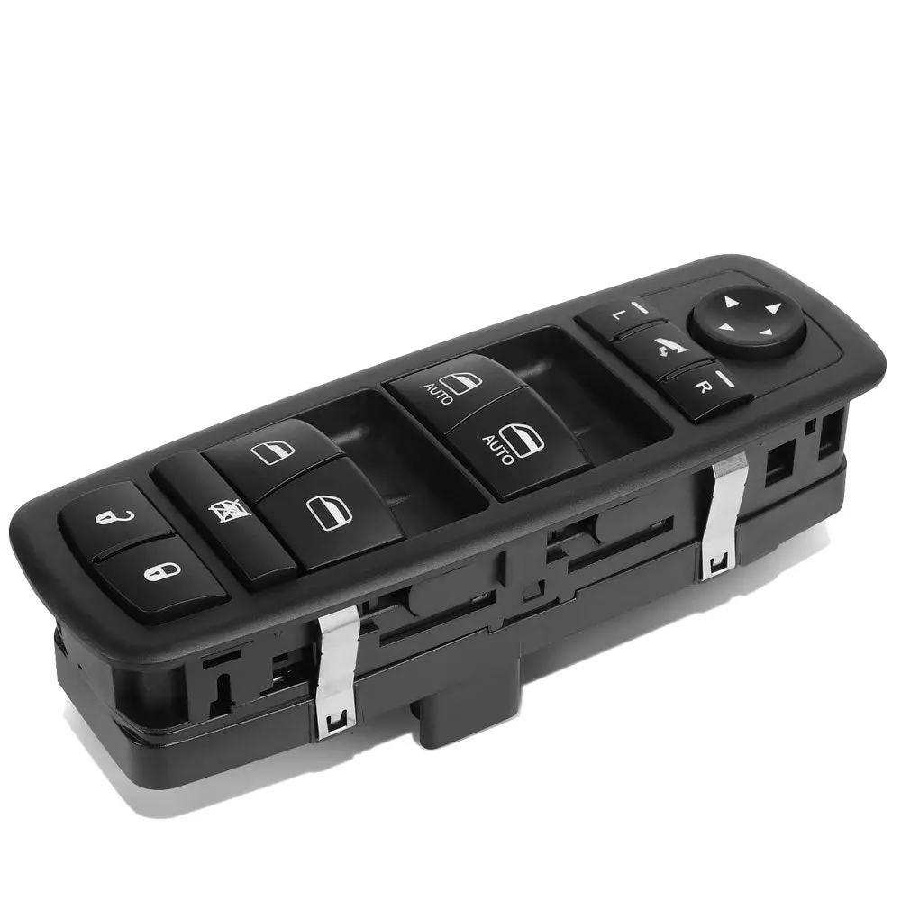 Front Left (Driver) Black Window Switch Control For Oe Replace 68110867Aa, 68298867Aa, 68110867Ab 1