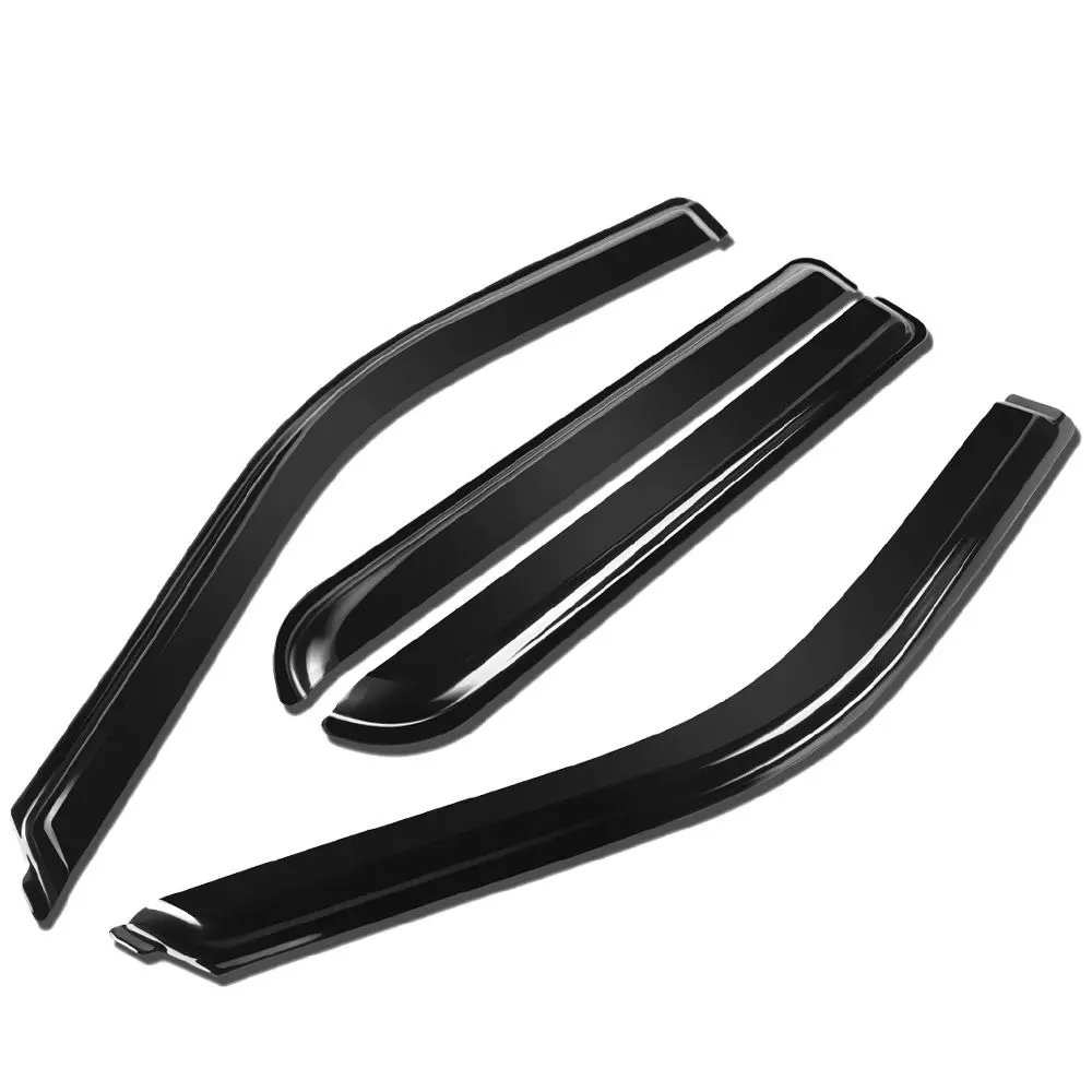 4Pcs Smoke Tinted [Type-On] Sun/Wind/Rain Window Visors Guard For 15-24 F-150 / 17-22 F-250 F-350 F-450 Super Duty 1