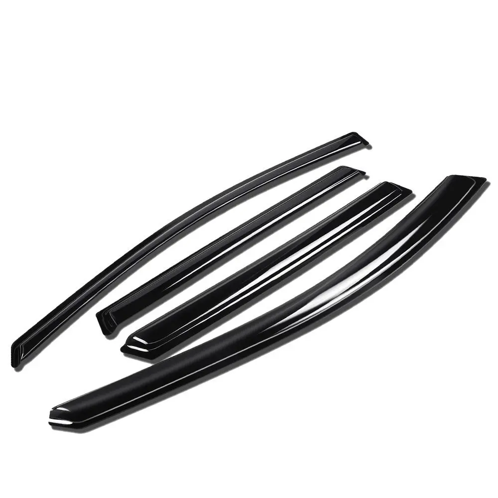 4Pcs Smoke Tinted [Type-On] Sun/Wind/Rain Window Visors Guard Deflector For 17-24 Honda Cr-V 1