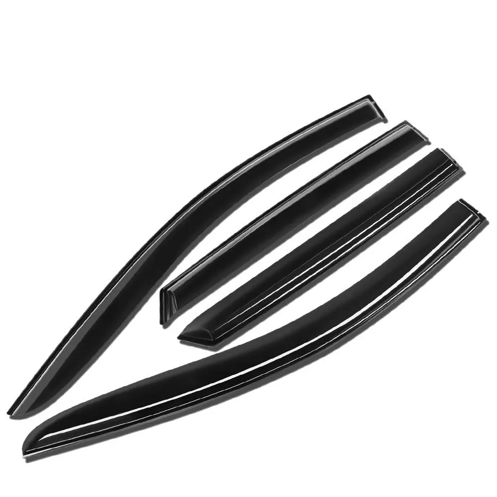 4Pcs Smoke Tinted [Type-On] Sun/Wind/Rain Window Visors Guard Deflector For 15-24 Ford Edge (Cd539) 1