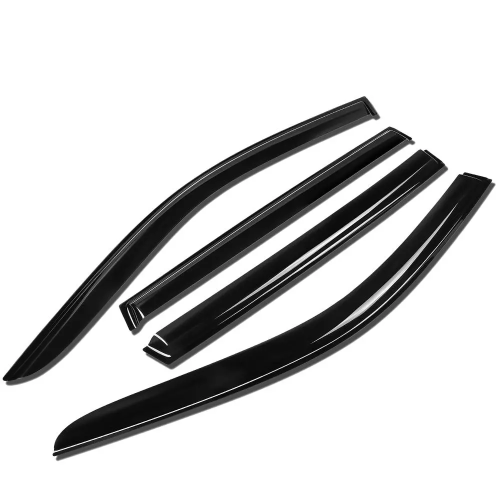 4Pcs Smoke Tinted [Type-On] Sun/Wind/Rain Window Visors Guard Deflector For 16-22 Honda Pilot (Yf5/6) 1