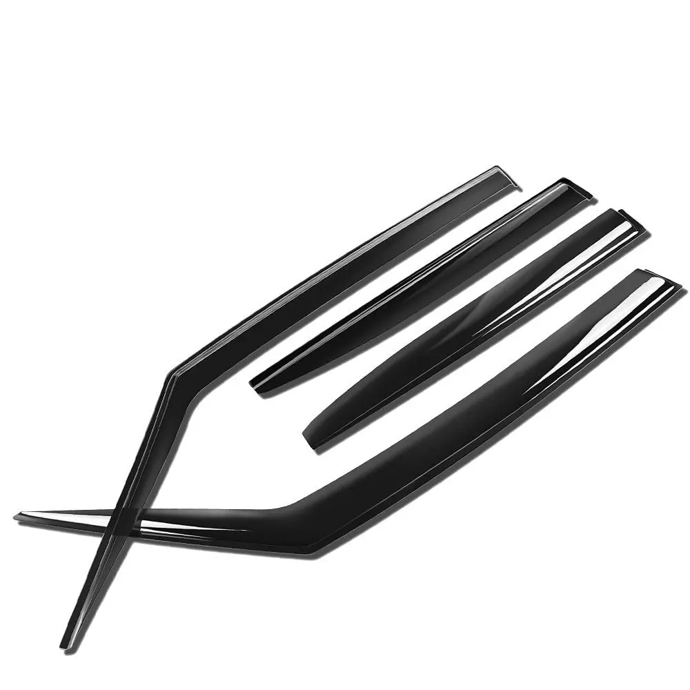 4Pcs Smoke Tinted [Type-On] Sun/Wind/Rain Window Visors Guard Deflector For 15-24 Jeep Renegade 1