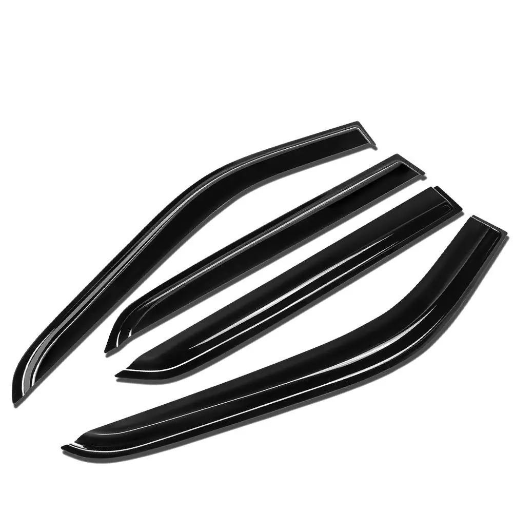 4Pcs Smoke Tinted [Type-On] Sun/Wind/Rain Window Visors Guard Deflector For 18-24 Nissan Kicks (P15) 1