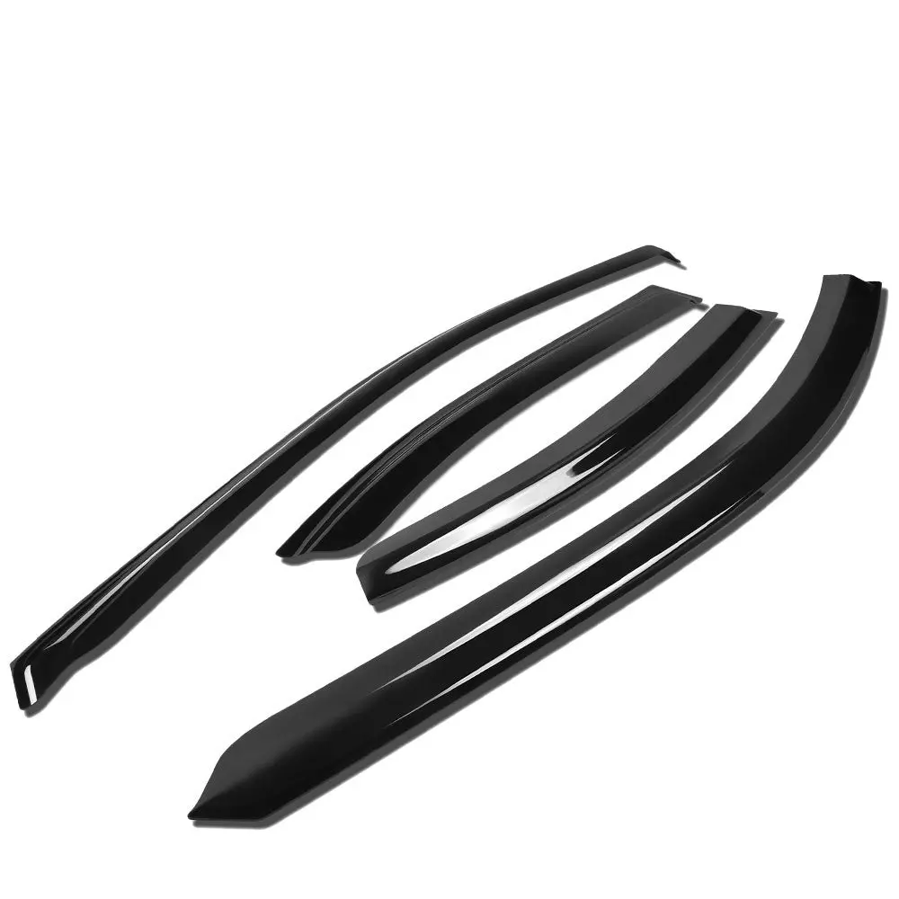 4Pcs Smoke Tinted [Type-On] Sun/Wind/Rain Window Visors Guard Deflector For 15-21 Subaru Wrx/Wrx Sti (Va) 1
