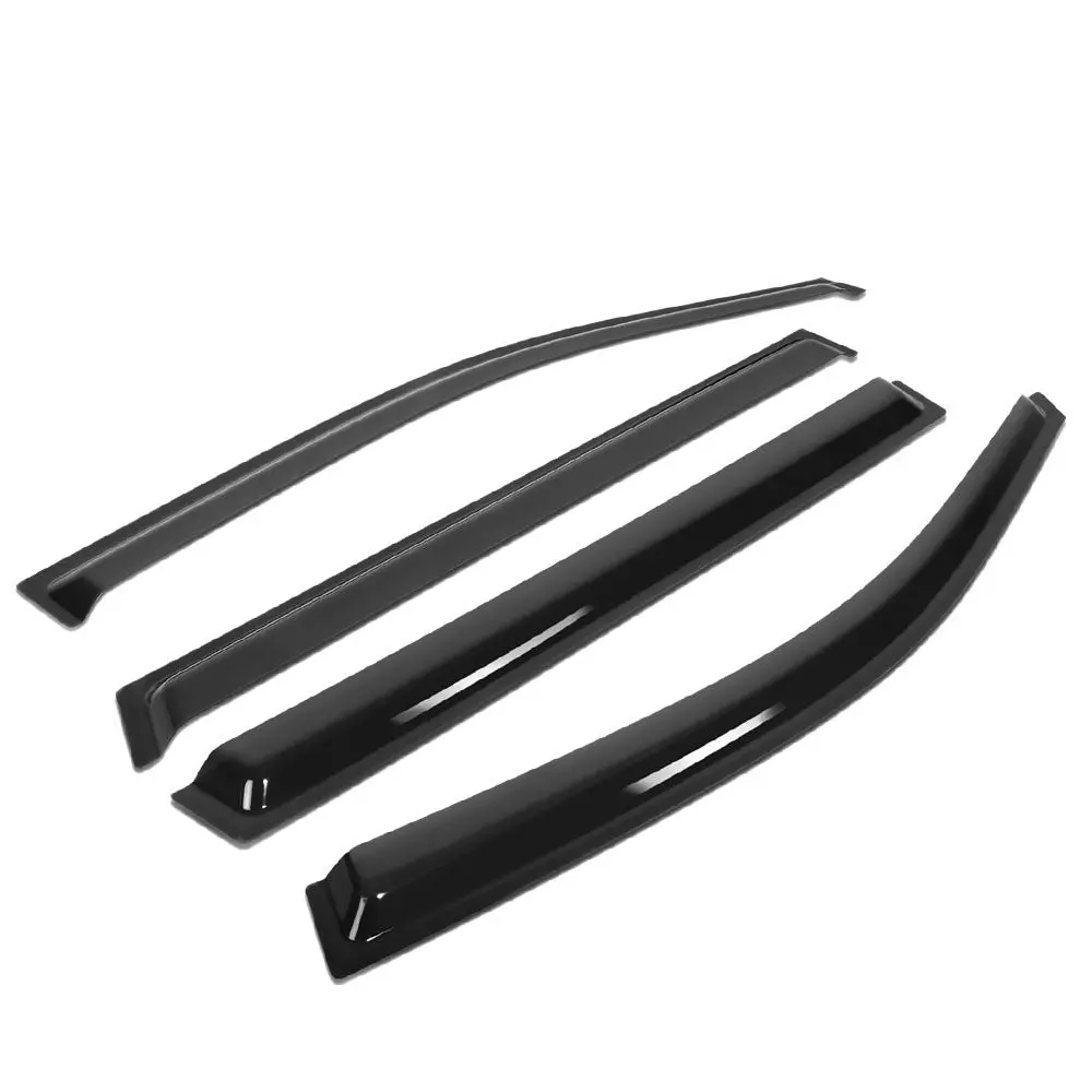4Pcs Smoke Tinted [Type-On] Sun/Wind/Rain Window Visors Guard Deflector For 14-19 Toyota Highlander (Xu50) 1