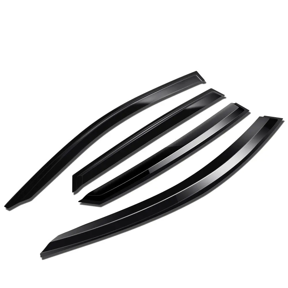 4Pcs Smoke Tinted [Type-On] Sun/Wind/Rain Window Visors Guard Deflector For 18-22 Honda Accord (Cv1/2/3 10Th) 1